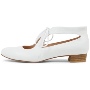Ewing White Leather Flat Shoes