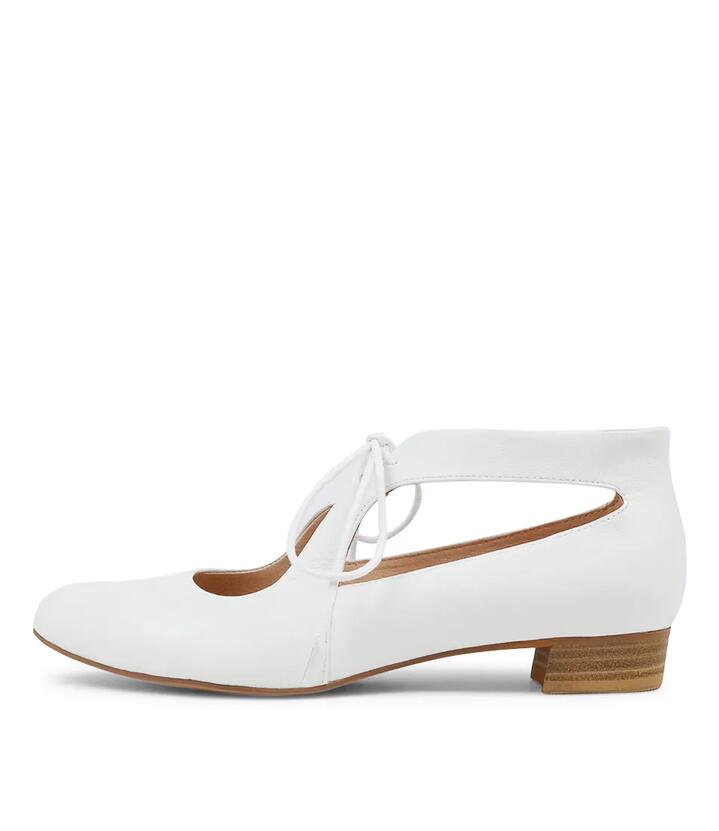 Ewing White Leather Flat Shoes