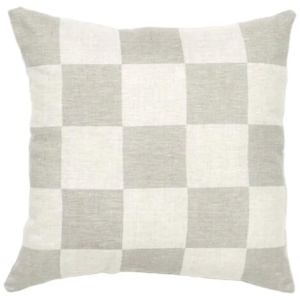 Ex Display - Check 40cm Square Cushion - Mist by Interior Secrets - AfterPay Available