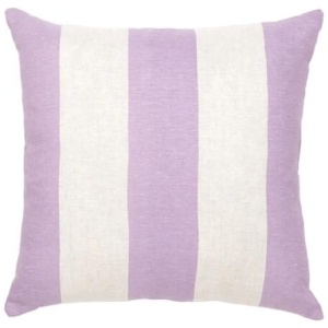 Ex Display - Check Stripe 60cm Square Cushion - Lavender by Interior Secrets - AfterPay Available