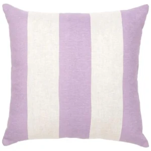 Ex Display - Check Stripe 60cm Square Cushion - Lavender by Interior Secrets - AfterPay Available