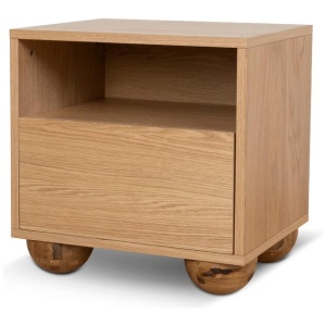 Ex Display - Haley 50cm Bedside Table - Natural by Interior Secrets - AfterPay Available