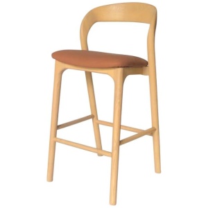 Ex Display - Marlow 65cm Natural Bar Stool - Naxos Tan by Interior Secrets - AfterPay Available