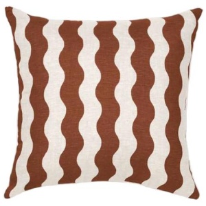 Ex Display - Ripple 45cm Square Cushion - Rust by Interior Secrets - AfterPay Available