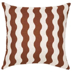 Ex Display - Ripple 45cm Square Cushion - Rust by Interior Secrets - AfterPay Available