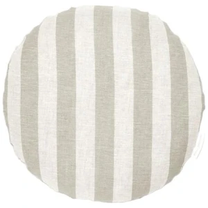 Ex Display - Stripe 40cm Round Cushion - Mist by Interior Secrets - AfterPay Available