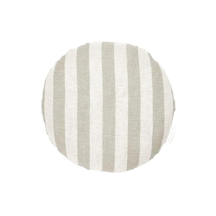 Ex Display - Stripe 40cm Round Cushion - Mist by Interior Secrets - AfterPay Available