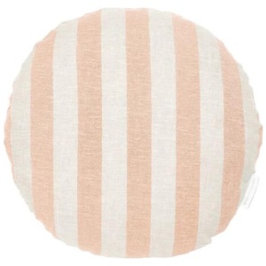 Ex Display - Stripe 40cm Round Cushion - Rose by Interior Secrets - AfterPay Available