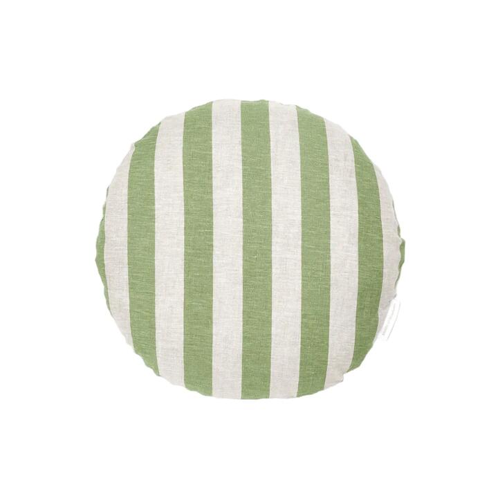 Ex Display - Stripe 40cm Round Cushion - Sage by Interior Secrets - AfterPay Available