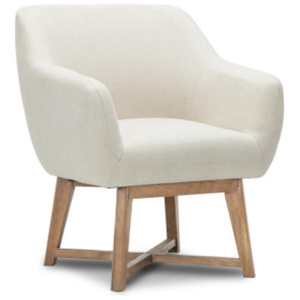 Fabric Tub Lounge Armchair Beige