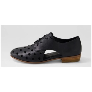 Falkon Black Flat Shoes