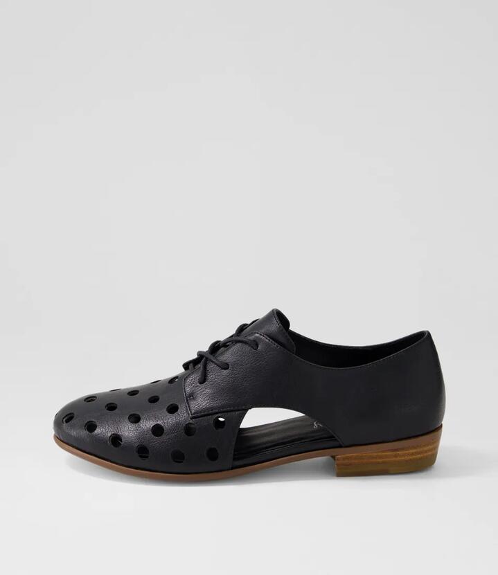 Falkon Black Flat Shoes