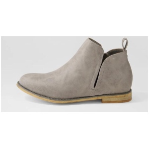 Fanda Grey Nubuck Pu Chelsea Boots