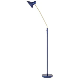 Farbon Floor Lamp, Blue, Brass