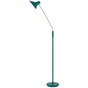 Farbon Floor Lamp, Brass, Green