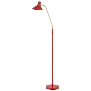 Farbon Floor Lamp, Brass, Red