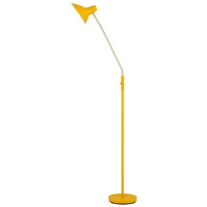 Farbon Floor Lamp, Yellow, Brass