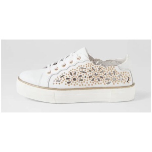 Ferny White Leather Sneakers