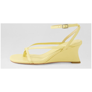 Florra Lemon Leather Sandals
