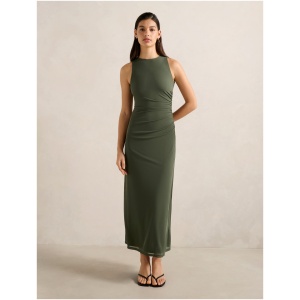 Forever New Women's Amaya Sleeveless Mesh Midi Dress in Thyme