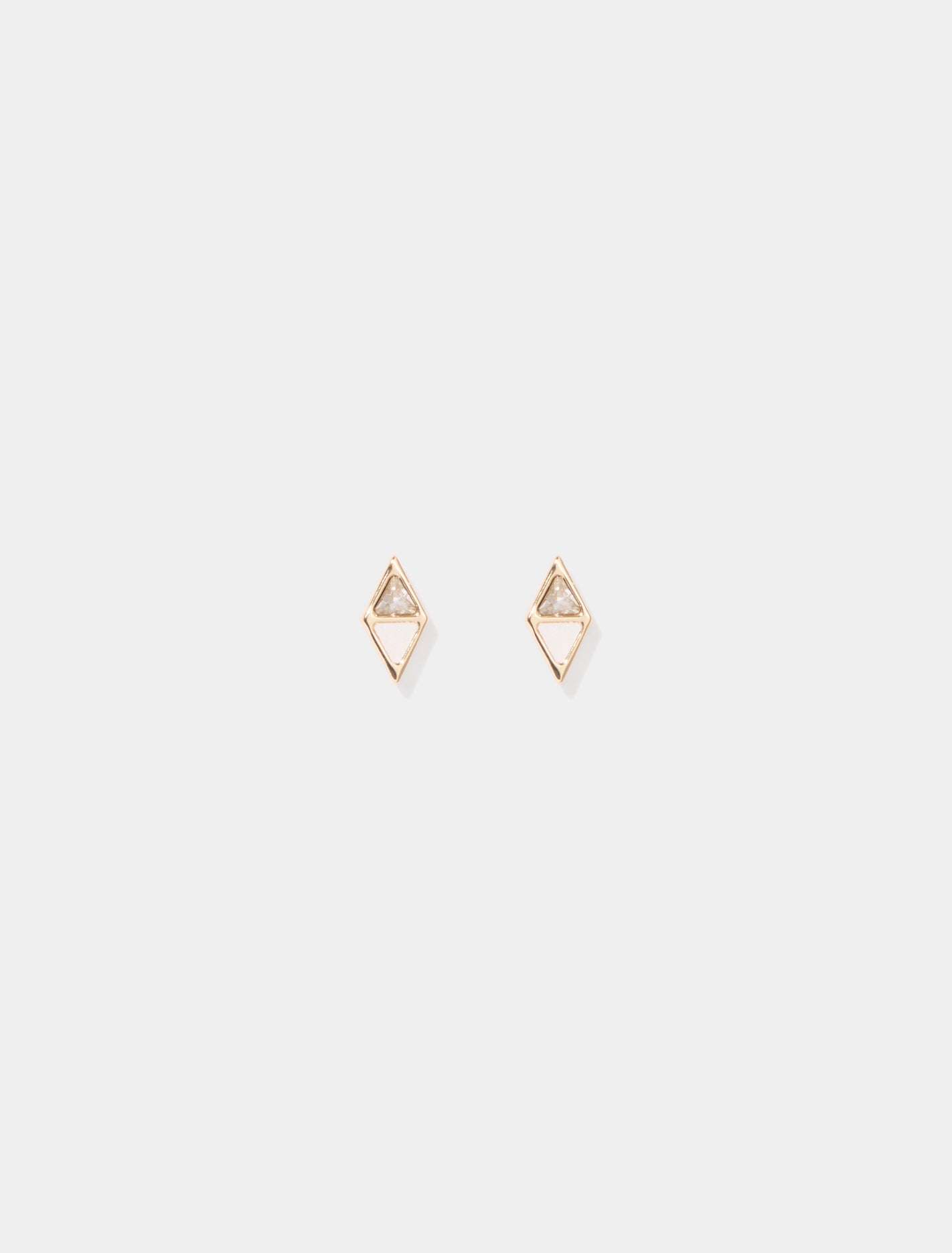 Forever New Women's Delilah Diamond Stud Earring in Gold/Crystal