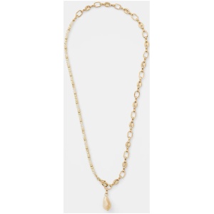 Forever New Women's Elsie Bead and Chain Necklace in Ivory/Gold