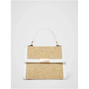 Forever New Women's Fiora Floral Crochet Top Handle Bag in Natural/White