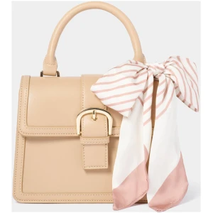 Forever New Women's Lily Buckle Top Handle Bag in Beige