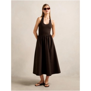 Forever New Women's Margot 2-in-1 Halter Midi Dress in Chocolate