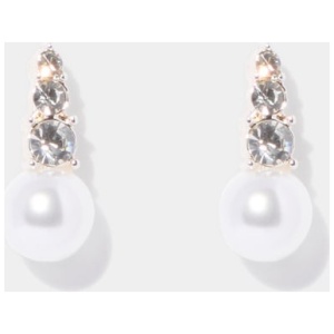 Forever New Women's Naomi Pearl Stone Stud Earring in Crystal Pearl