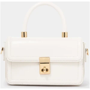 Forever New Women's Percy Mini Lock Top Handle Bag in Ivory