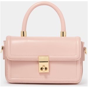 Forever New Women's Percy Mini Lock Top Handle Bag in Pink