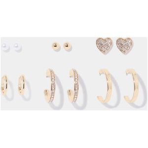 Forever New Women's Sadie Stud & Hoop Multi-Pack Earrings in Gold/Crystal