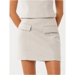 Forever New Women's Stevie Twill Mini Skirt in Grey Co-Ord