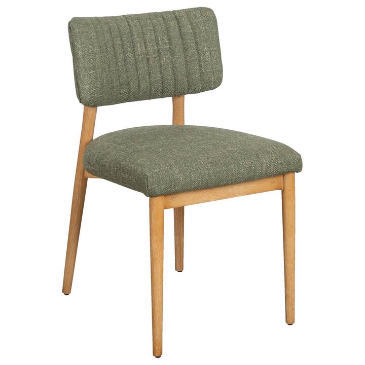 Foset Fabric Dining Chair, Fleck Green
