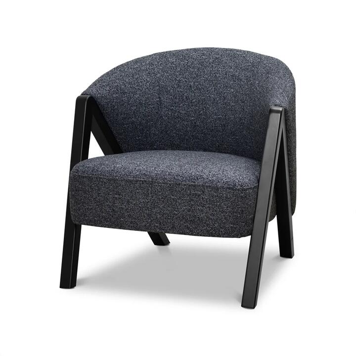 Freddie Fabric Armchair - Dark Grey Fleck by Interior Secrets - AfterPay Available