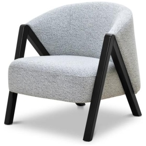 Freddie Fabric Armchair - Light Grey Fleck by Interior Secrets - AfterPay Available