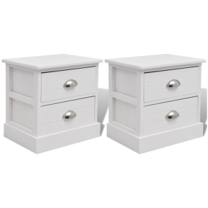 French Bedside Cabinets (2 Pcs) - White