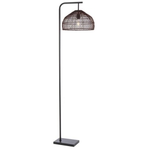Frya 40 Floor Lamp, Brown, Black