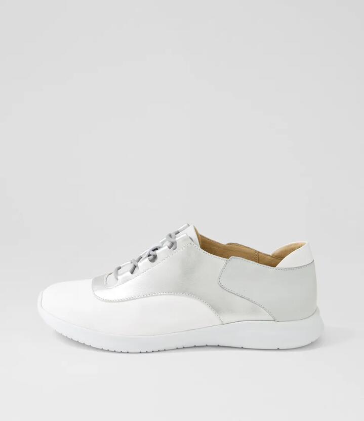 Fulvin Xf White Silver Multi Leather Sneakers