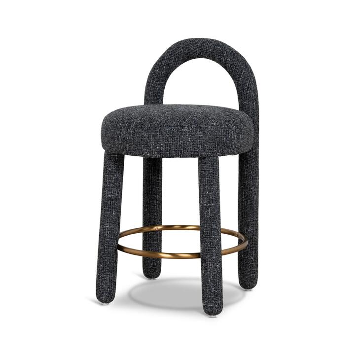 Fusion 65cm Bar Stool - Field Charcoal by Interior Secrets - AfterPay Available
