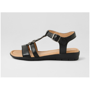 Fussi Black Leather Sandals