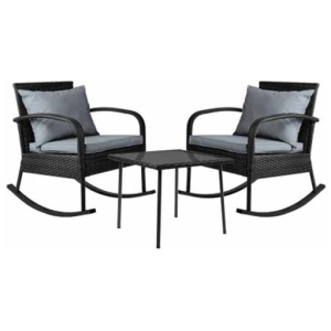 Garden 3 Piece Outdoor Rocking Chair Set