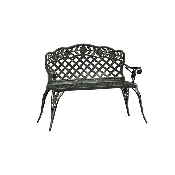 Garden Bench 108 Cm Cast Aluminium Green