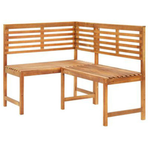 Garden Corner Bench 140 Cm Solid Acacia Wood