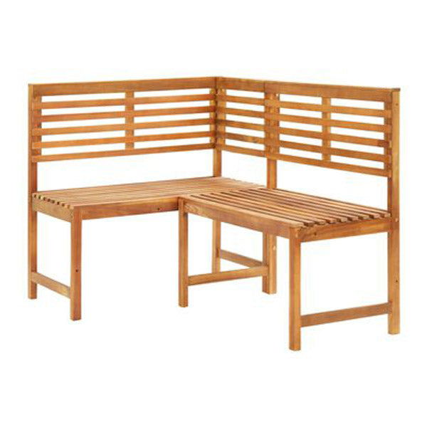 Garden Corner Bench 140 Cm Solid Acacia Wood