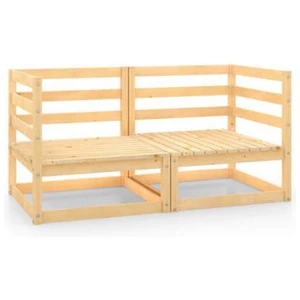 Garden Corner Sofas 2 Pcs Solid Pinewood