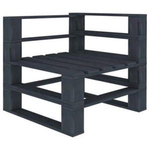 Garden Pallet Corner Sofa Pinewood Grey