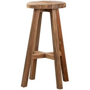 Gatos Recycled Teak Natural Bar Stool