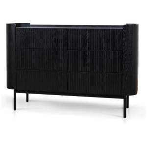 Gemma 1.2m Chest of Drawers - Full Black by Interior Secrets - AfterPay Available